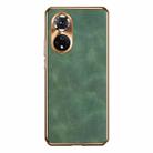 For Honor 50 Pro Electroplating Lambskin Leather Phone Case(Green) - 1