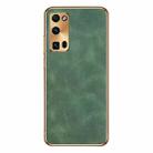 For Honor 30 Pro Electroplating Lambskin Leather Phone Case(Green) - 1