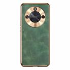 For Honor X50 Electroplating Lambskin Leather Phone Case(Green) - 1