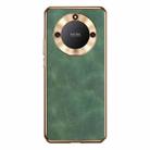 For Honor X40 Electroplating Lambskin Leather Phone Case(Green) - 1