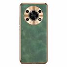 For Honor X30 Electroplating Lambskin Leather Phone Case(Green) - 1