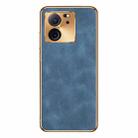 For Xiaomi Redmi K60 Ultra Electroplating Lambskin Leather Phone Case(Blue) - 1