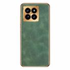 For Xiaomi 14 Pro Electroplating Lambskin Leather Phone Case(Green) - 1