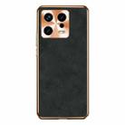 For Xiaomi 13 Pro Electroplating Lambskin Leather Phone Case(Black) - 1