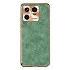 For Xiaomi 13 Electroplating Lambskin Leather Phone Case(Green) - 1
