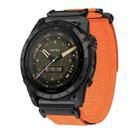 For Garmin Descent MK 2 26mm Two-Section Nylon Watch Band(Orange) - 1