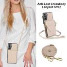 For Samsung Galaxy S21 5G YM015 Crossbody Rhombic Card Bag RFID Phone Case(White) - 2