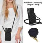 For Samsung Galaxy S21 5G YM015 Crossbody Rhombic Card Bag RFID Phone Case(Black) - 2