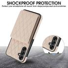 For Samsung Galaxy S25+ 5G YM015 Crossbody Rhombic Card Bag RFID Phone Case(White) - 2