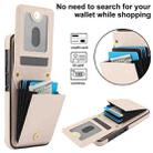 For Samsung Galaxy S25+ 5G YM015 Crossbody Rhombic Card Bag RFID Phone Case(White) - 3