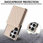 For Samsung Galaxy S25 Ultra 5G YM015 Crossbody Rhombic Card Bag RFID Phone Case(White) - 2