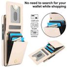 For Samsung Galaxy S25 Ultra 5G YM015 Crossbody Rhombic Card Bag RFID Phone Case(White) - 3