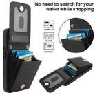 For iPhone 16e YM015 Crossbody Rhombic Card Bag RFID Phone Case(Black) - 3