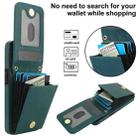 For iPhone 16e YM015 Crossbody Rhombic Card Bag RFID Phone Case(Green) - 3