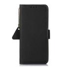 For iPhone 16 Side-Magnetic TJ Genuine Leather RFID Phone Case(Black) - 3