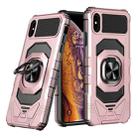 For iPhone XS / X Magnetic Ring Holder Phone Case(Rose Gold) - 1