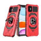 For iPhone 11 Magnetic Ring Holder Phone Case(Red) - 1