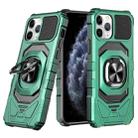For iPhone 11 Pro Max Magnetic Ring Holder Phone Case(Dark Green) - 1