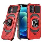 For iPhone 12 Magnetic Ring Holder Phone Case(Red) - 1