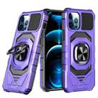 For iPhone 12 Pro Magnetic Ring Holder Phone Case(Purple) - 1