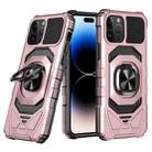 For iPhone 14 Pro Magnetic Ring Holder Phone Case(Rose Gold) - 1