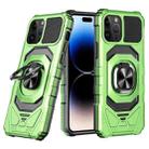 For iPhone 14 Pro Max Magnetic Ring Holder Phone Case(Green) - 1