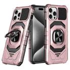 For iPhone 15 Pro Magnetic Ring Holder Phone Case(Rose Gold) - 1