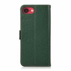 For iPhone SE 2024 KHAZNEH Side-Magnetic Litchi Genuine Leather RFID Case(Green) - 3