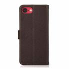 For iPhone 16e KHAZNEH Side-Magnetic Litchi Genuine Leather RFID Case(Brown) - 3