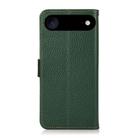 For iPhone 17 Air KHAZNEH Side-Magnetic Litchi Genuine Leather RFID Case(Green) - 3