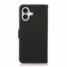 For iPhone 16 Plus KHAZNEH Custer Genuine Leather RFID Phone Case(Black) - 3