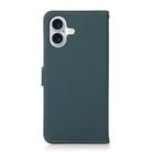 For iPhone 17 KHAZNEH Custer Genuine Leather RFID Phone Case(Green) - 3