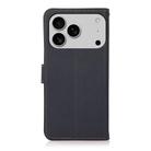 For iPhone 17 Pro Max KHAZNEH Custer Genuine Leather RFID Phone Case(Blue) - 3