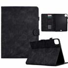 For iPad Pro 11 2024 Fortune Tree Embossed Leather Smart Tablet Case(Black) - 1