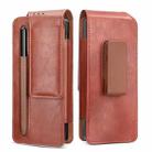For Samsung Galaxy Z Fold5/Fold4/Fold3 Business Back Clip Leather Phone Bag, Without Pen(Brown) - 1