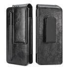 For Samsung Galaxy Z Fold5/Fold4/Fold3 Business Back Clip Leather Phone Bag, Without Pen(Black) - 1