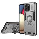 For iPhone 15 Pro Camshield Ring Holder Phone Case(Grey) - 1