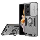 For Motorola Edge 50 Camshield Ring Holder Phone Case(Grey) - 1