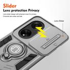 For OPPO A98 Camshield Ring Holder Phone Case(Grey) - 3