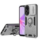 For OPPO A78 5G / A58 5G Camshield Ring Holder Phone Case(Grey) - 1