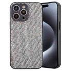 For iPhone 15 Pro Max Glitter Powder TPU Hybrid PC Phone Case(Silver) - 1