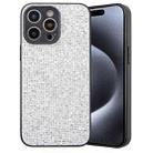 For iPhone 15 Pro Glitter Powder TPU Hybrid PC Phone Case(White) - 1