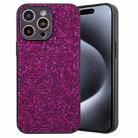 For iPhone 15 Pro Glitter Powder TPU Hybrid PC Phone Case(Purple) - 1