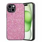 For iPhone 15 Glitter Powder TPU Hybrid PC Phone Case(Pink) - 1