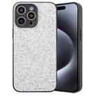 For iPhone 14 Pro Glitter Powder TPU Hybrid PC Phone Case(White) - 1