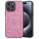 For iPhone 14 Pro Max Glitter Powder TPU Hybrid PC Phone Case(Pink) - 1