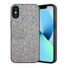 For iPhone XS / X Glitter Powder TPU Hybrid PC Phone Case(Silver) - 1