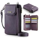 CaseMe Me40 Vertical Multifunctional Shoulder Crossbody Phone Bag(Purple) - 1