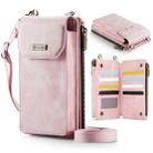 CaseMe Me40 Vertical Multifunctional Shoulder Crossbody Phone Bag(Pink) - 1