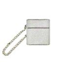 For AirPods 2 / 1 Cylindrical Glitter Leather Texture Bluetooth Earphone Protective Case(Silver) - 1